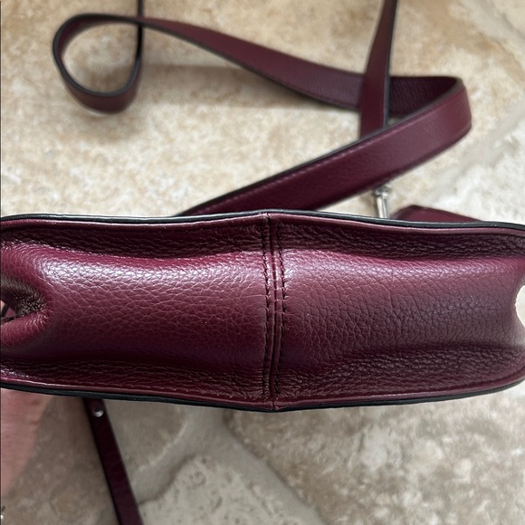 Rebecca Minkoff Elegant Burgundy Leather & Suede Women's Crossbody Bag - Picture 7 of 9